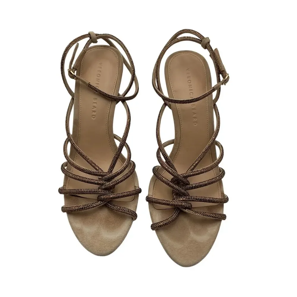 Veronica Beard Strappy Sand Topaz Aneesha Sandals Size 8 US / 38 EU
